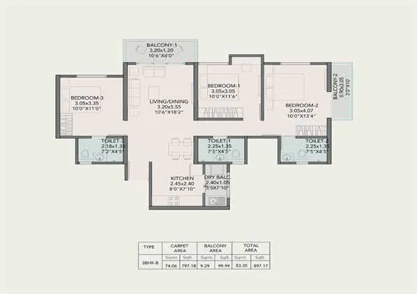 3bhk-Floor-Plan